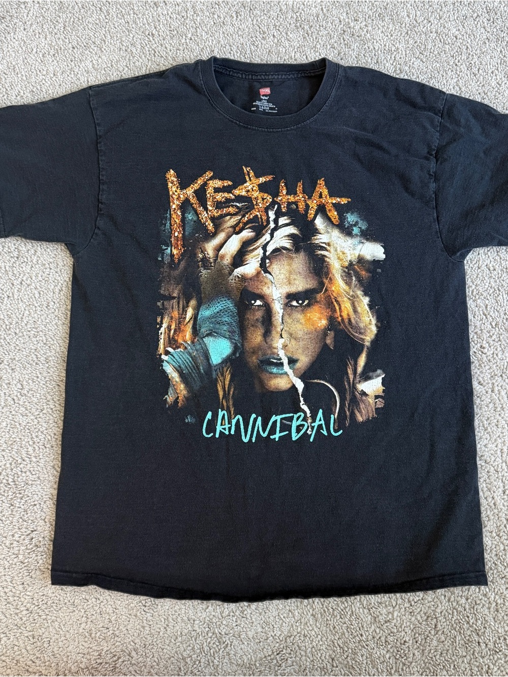 Kesha 2011 Get Sleazy Tour Cannibal Concert T Shirt Black Large 20.5”